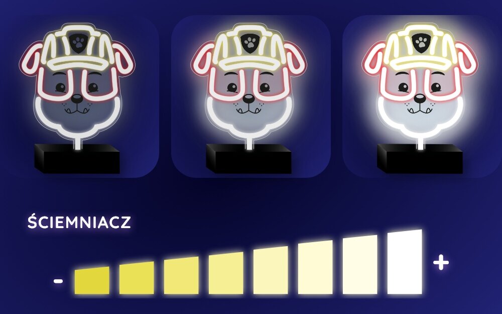 Neon LED PSI PATROL Przełącznik