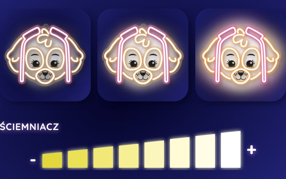 Neon LED PSI PATROL Przełącznik
