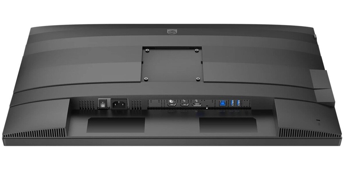 Monitor PHILIPS 27B2G5500/00 na białym tle - tył ekranu bez podstawy.