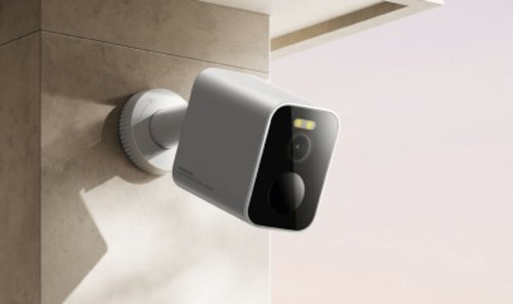 Kamera XIAOMI BW300 Google Home Alexa Smart Link integracja, kamera zamontowana na elewacji budynku