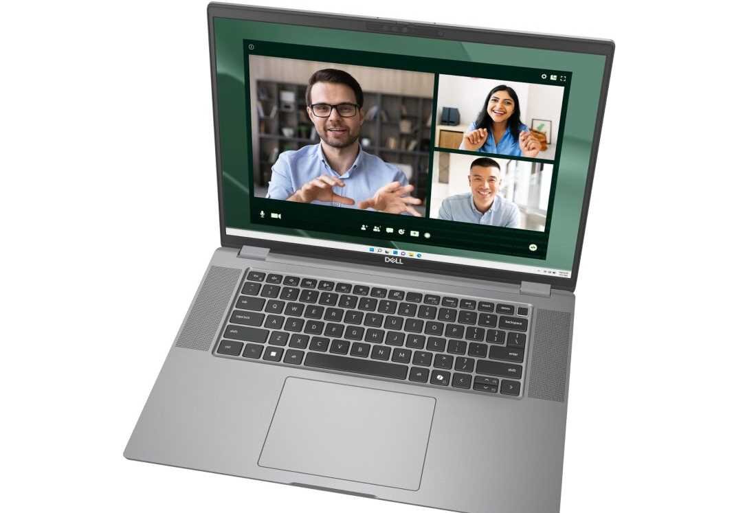 Laptop DELL Latitude 7650 pokazany z góy. - bateria litowo-jonowa o pojemności 57 Wh