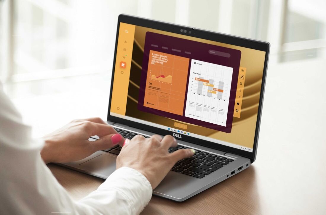 Użytkownik pracuje na laptopie DELL Latitude 5440, na którym otwarty jest wykres.  >
				</div>	
    		</div>
    </div>	
        <div class=