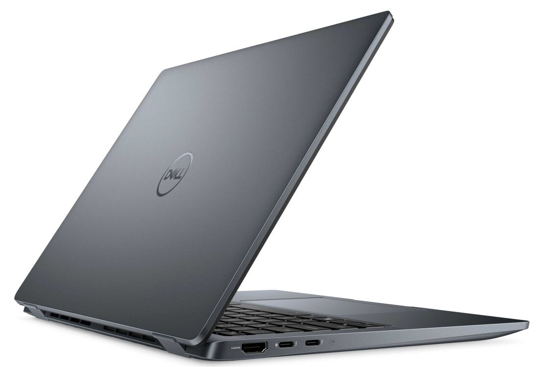 Laptop DELL Latitude 7350 pozany z tyłu prawym profilem. - bateria litowo-jonowa o pojemności 57 Wh 