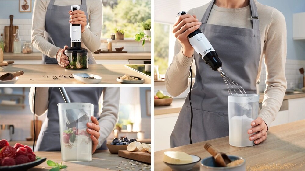 Blender BOSCH MSM4W221  rozdrabniacz, łatwe przygotowanie składników, krótszy czas pracy