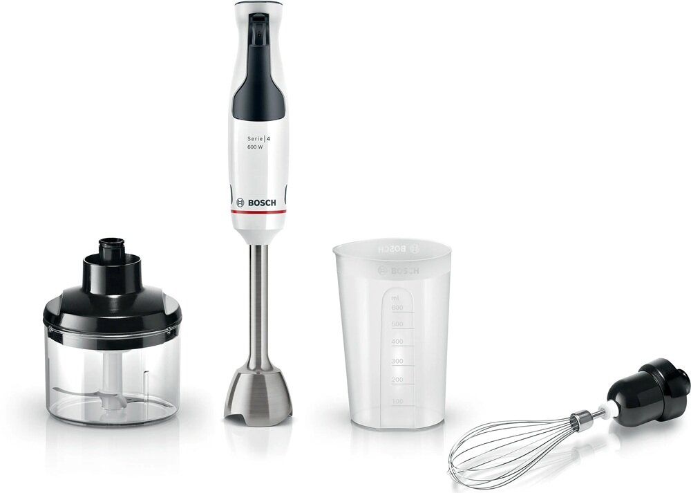 Blender BOSCH MSM4W221  odmierzanie i miksowanie w jednym naczyniu, mniejsze zużycie naczyń, szybszy czas pracy