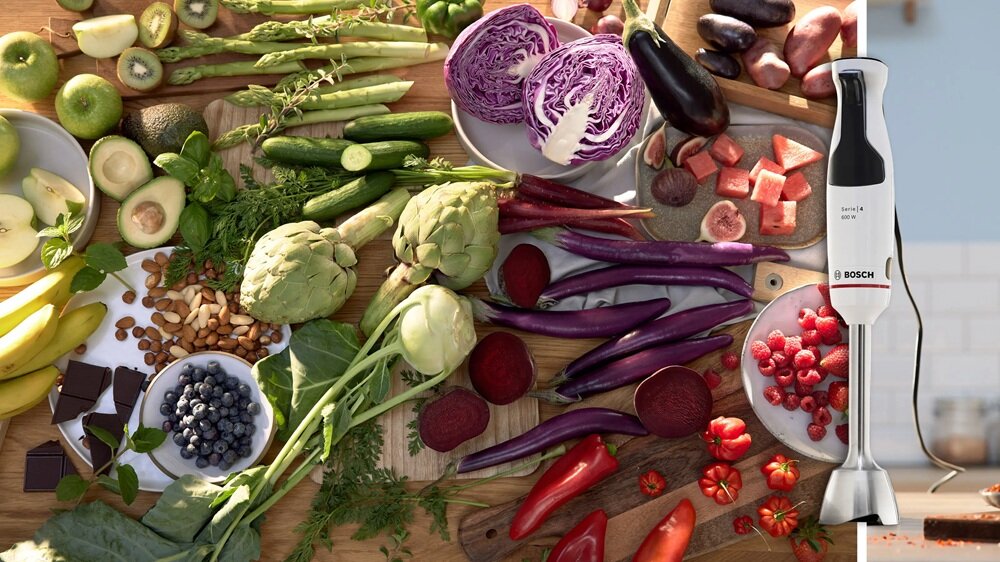 Blender BOSCH MSM4W221  elementy wolne od BPA, bezpieczna żywność, posilki dla dzieci