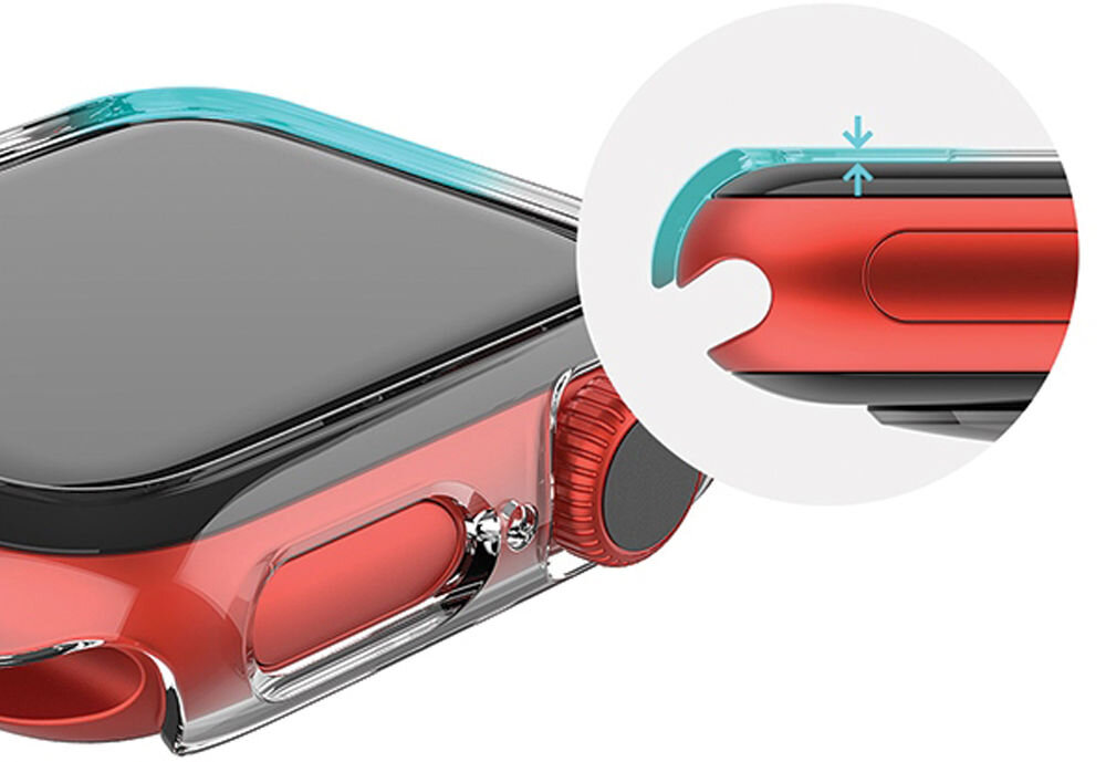 Etui ARAREE Nukin do Apple Watch 7/8/9 (45mm) Przezroczysty Etui nad zegarkiem grubość design komfort smukła konstrukcja o grubości zaledwie 1 mm oryginalny wygląd Apple Watch nie wpływa na wygodę noszenia precyzyjne wycięcia dostęp do wszystkich funkcji zegarka specjalnie zaprojektowany przycisk zasilania
