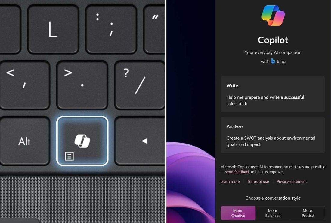Laptop ExpertBook BM1 P1503 - Copilot w systemie Windows 