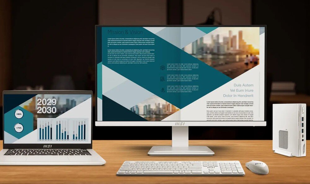 Monitor MSI Pro MP273QW E2 27 2560x1440px IPS 100Hz 1 ms [MPRT] porty złącza gniazdo