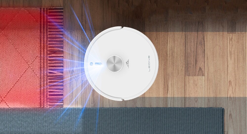 Robot sprzątający ETA Leone intensywność mopowania, duże zbiorniki, bezpieczeństwo