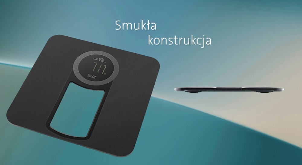 Waga łazienkowa ETA SlimFit 978190000 automatyczne uruchomienie i wyłączenie, oszczędność energii, funkcja automatycznego zerowania, bezproblemowe użytkowanie