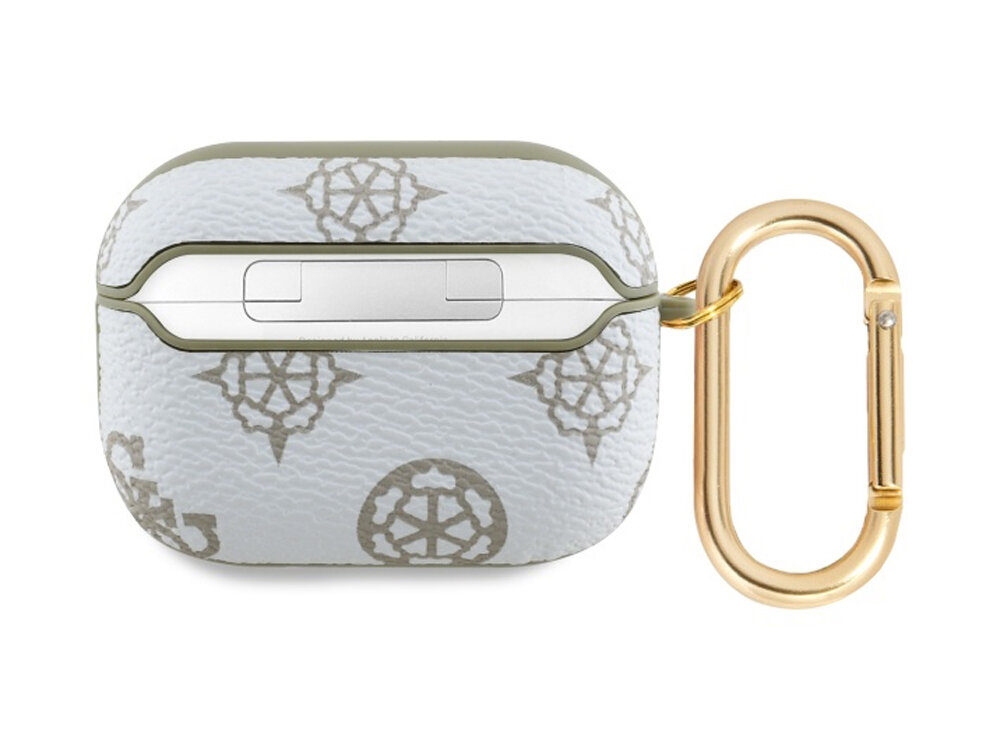 Etui na słuchawki Guess 4G Hook
            zbliżenie na karabińczyk
            wstrząs bezpieczeństwo trwałość materiał