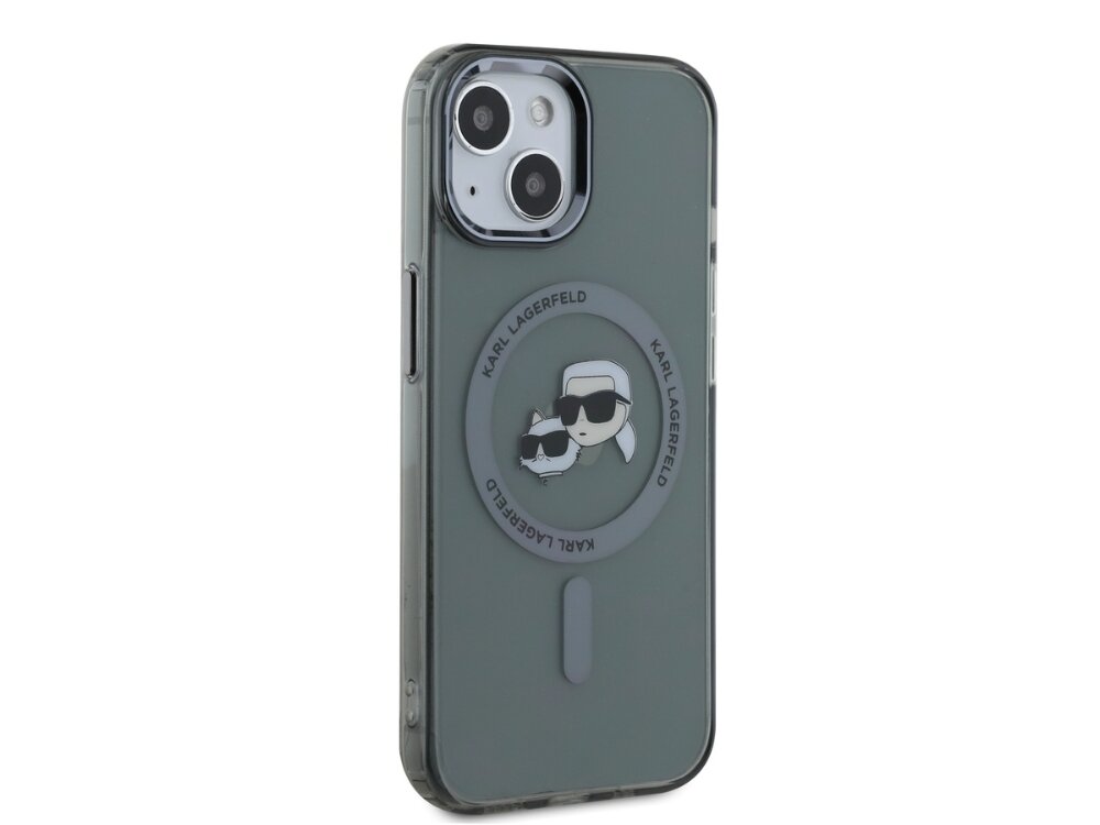 Etui KARL LAGERFELD IML Metal Karl&Choupette Head MagSafe
            elegancja metal nadruk magsafe