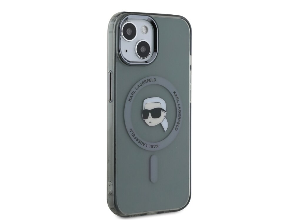 Etui KARL LAGERFELD IML Metal Karl Head MagSafe
            elegancja metal nadruk czerń magsafe ładowanie