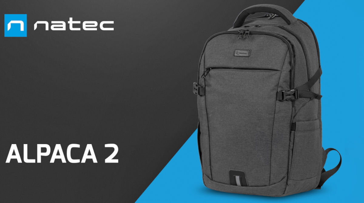 Plecak na laptopa NATEC Alpaca 2 15.6 cali Szary