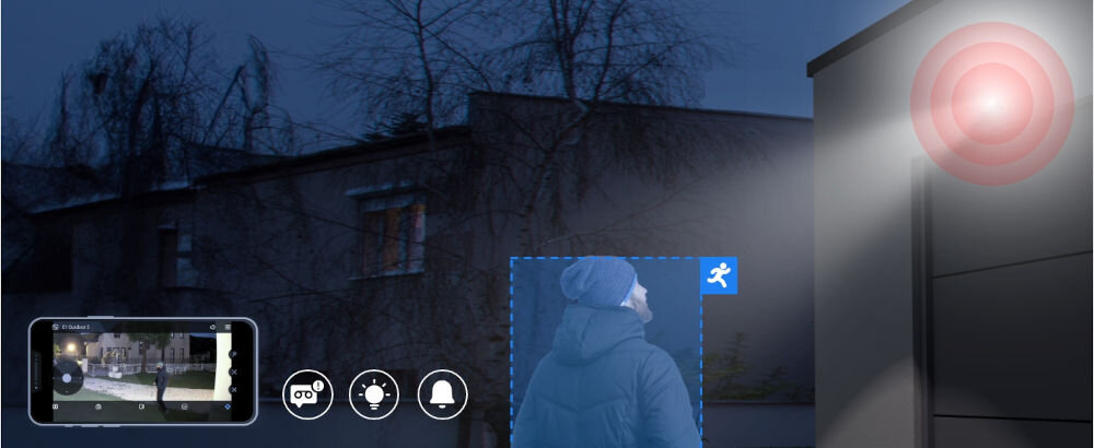 Kamera REOLINK P330 PoE Zewnętrzna, LAN wbudowane oświetlenie i alarm dźwiękowy funkcja dwukierunkowej komunikacji