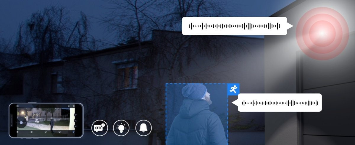 Kamera REOLINK P334 wbudowane oświetlenie i alarm dźwiękowy dwukierunkowej komunikacji