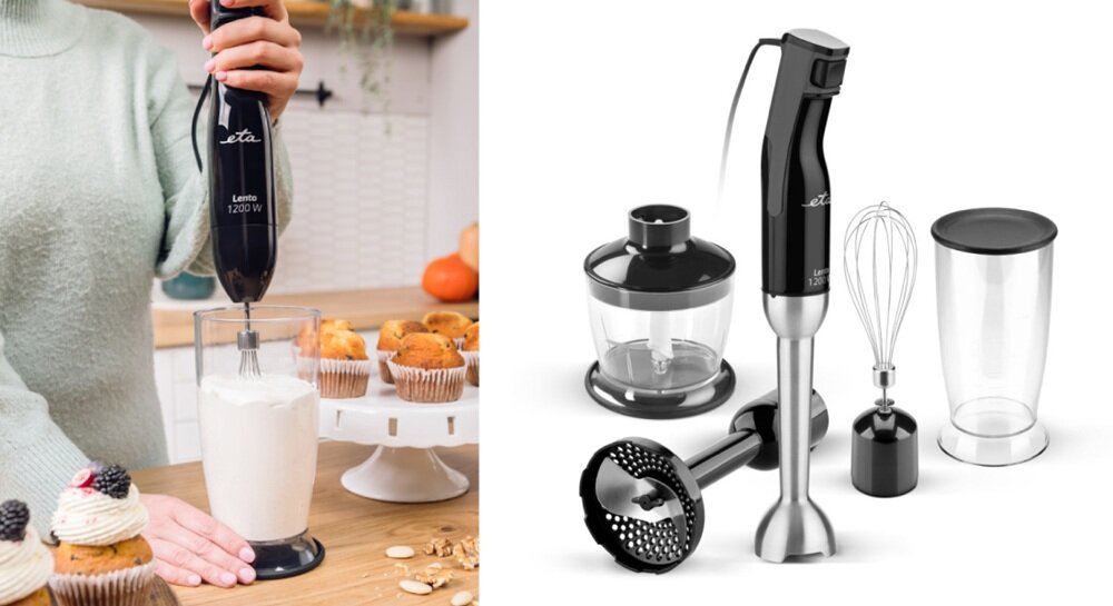 Blender ETA 4w1 Lento 401790000 bogaty zestaw akcesoriów, wyprofilowane ostrze, antypoślizgowe nóżki