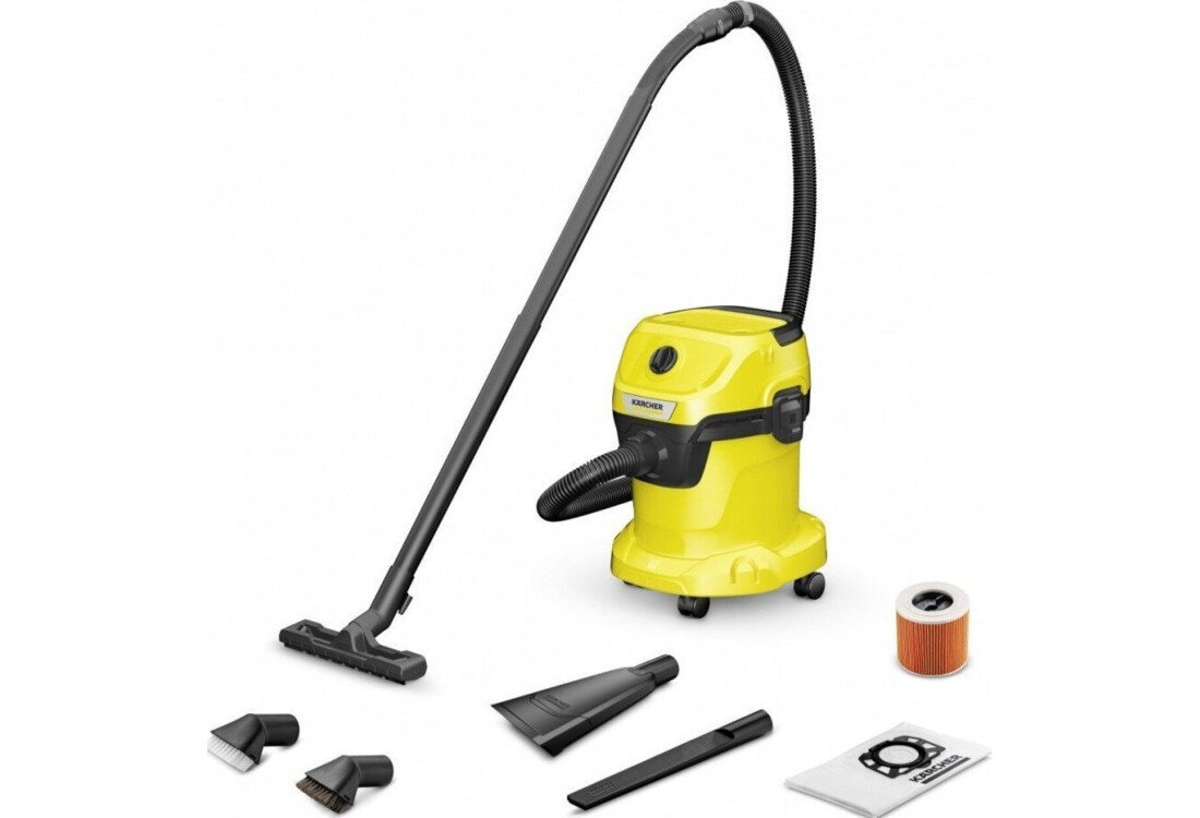 Odkurzacz warsztatowy KARCHER WD 3 V-15/4/20 1.628-121.0 zestaw akcesoria komplet wyposażenie