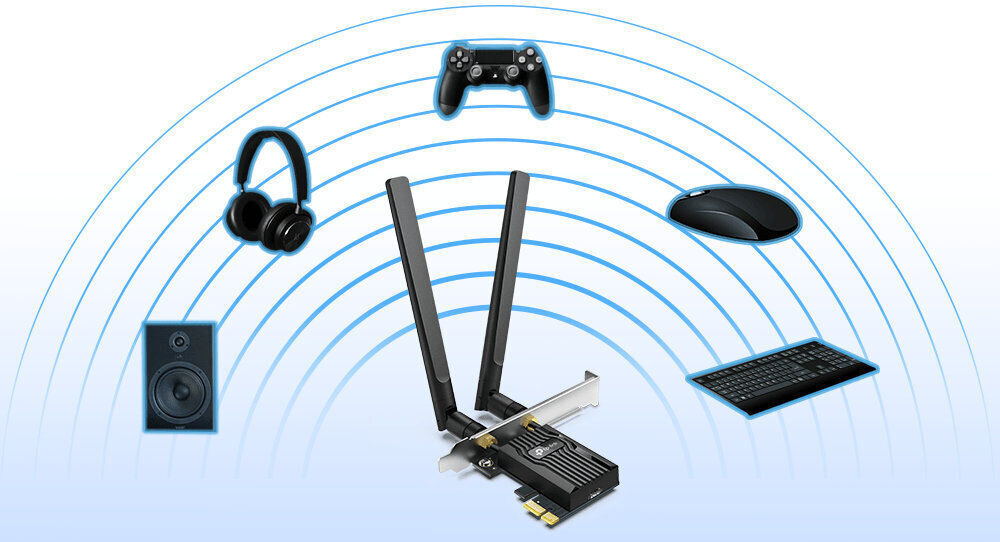 Komputer XQUANTUM XQI5R16S1TBWF-XI19D i3-12100F 16GB RAM 1TB SSD GeForce GT710 DVD Wi-Fi
					TP-LINK TX55E Wi-Fi 6 łączność do 2402 MB/s minimalne opóźnienia szeroki zasięg dwie anteny o dużym wzmocnieniu syngału Bluetooth 5.2
					zabezpieczenia WPA3 technologia OFDMA i MU-MIMO