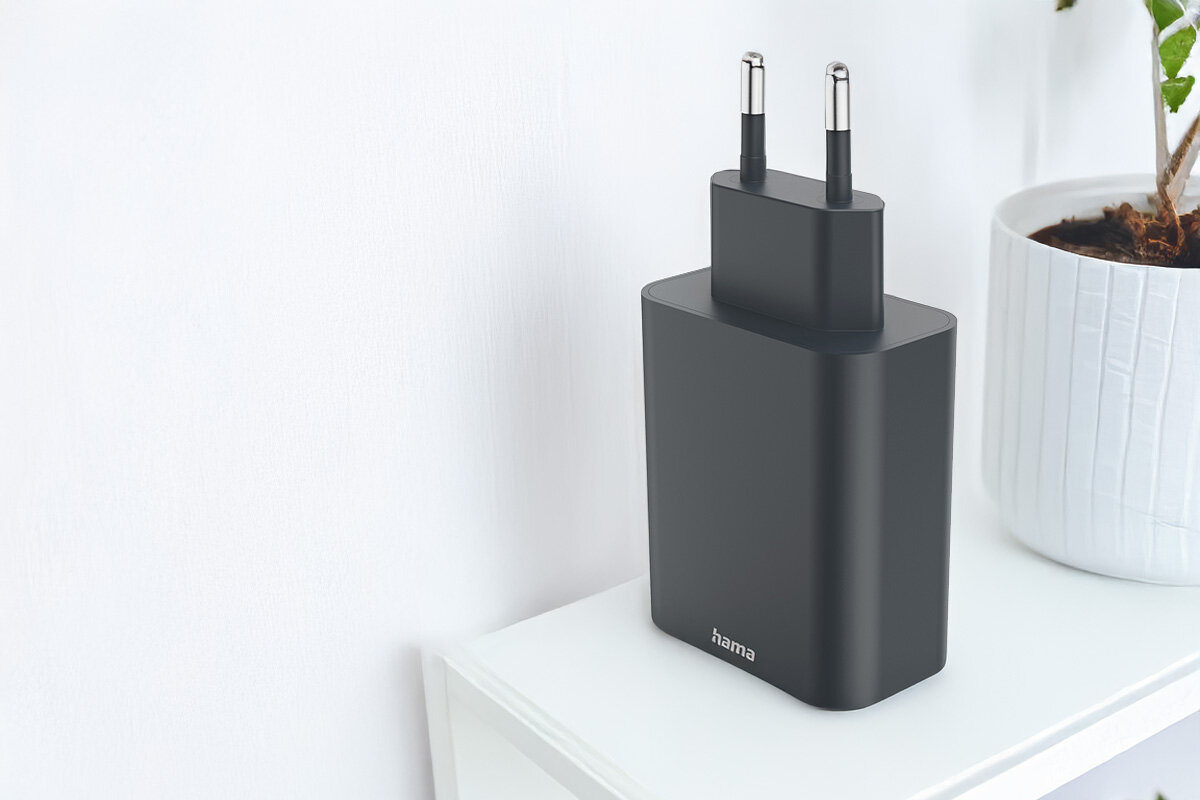 Ładowarka sieciowa HAMA Ecosential 65W PD Antracyt Ochrona ładowania