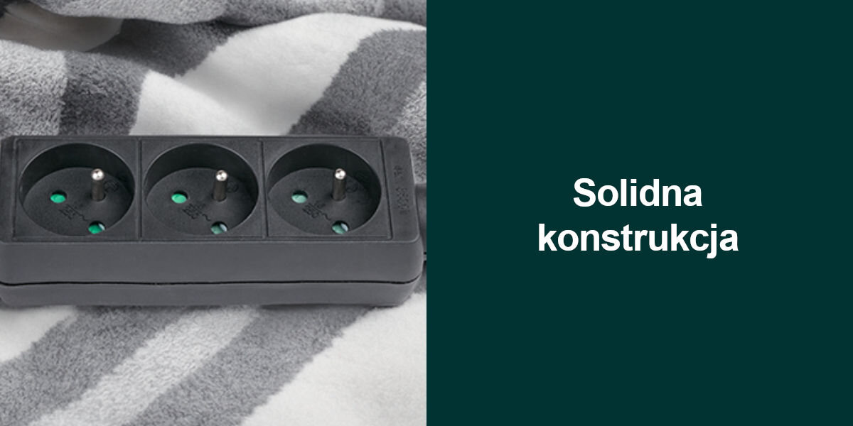 Listwa HAMA Standard 3GN (3m) Czarny
solidna konstrukcja, wysokiej jakości przewód o długości 1,5 metra, wzmocnione styki, dodatkowo wzmocnione łączenia przewodu z listwą i wtyczką,
produkt na drewnianej powierzchni, zielone tło, biały napis solidna konstrukcja