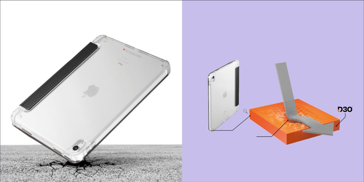 Etui na iPad Pro 13 HAMA Extreme Protect Przezroczysto-czarny Technologia D3O®