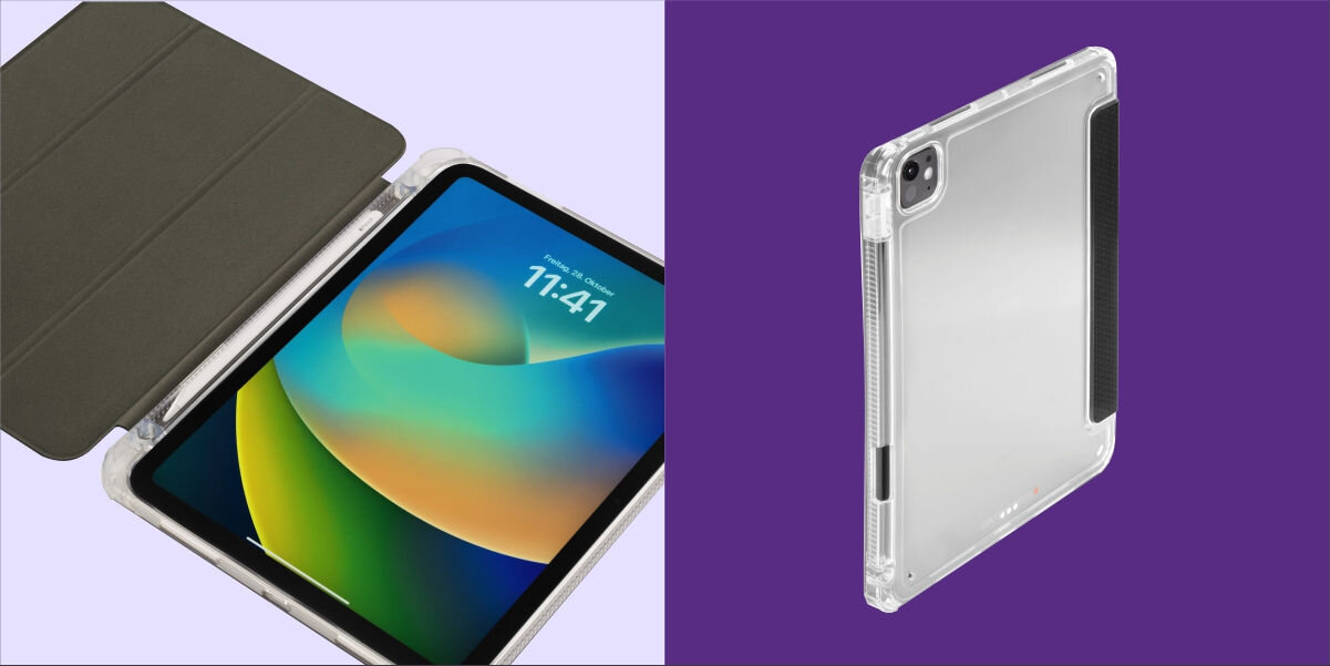 Etui na iPad Pro 13 HAMA Extreme Protect Przezroczysto-czarny Ochrona aparatu i ekranu