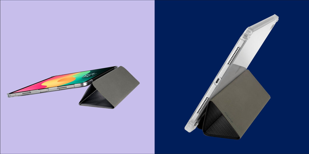 Etui na iPad Pro 13 HAMA Extreme Protect Przezroczysto-czarny Funkcja stojaka