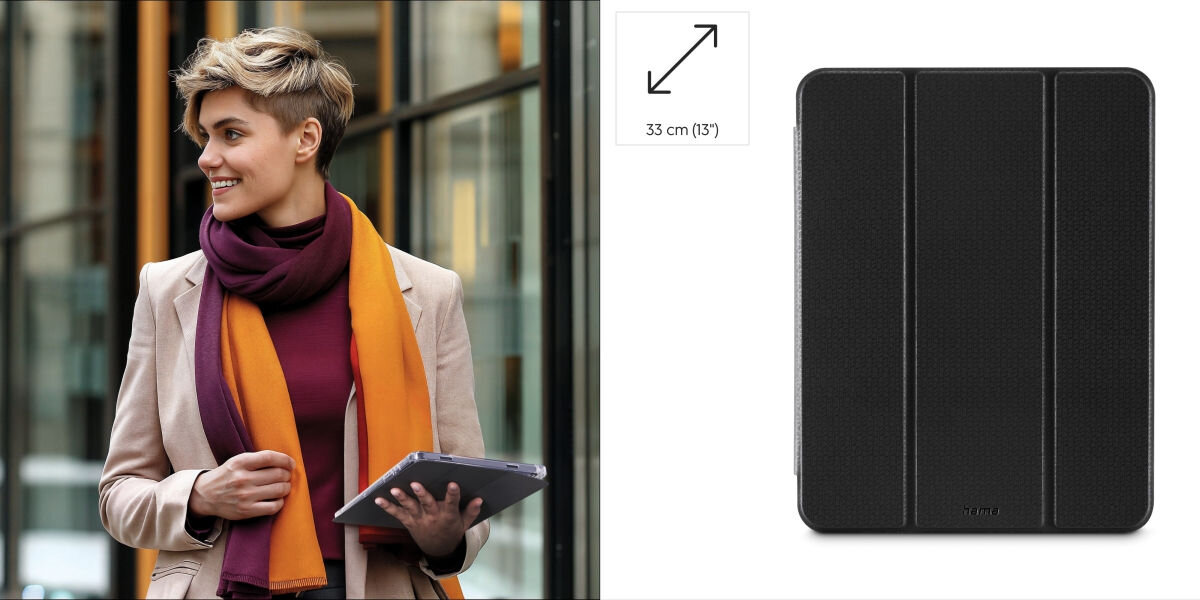 Etui na iPad Pro 13 HAMA Extreme Protect Przezroczysto-czarny Profesjonalny design