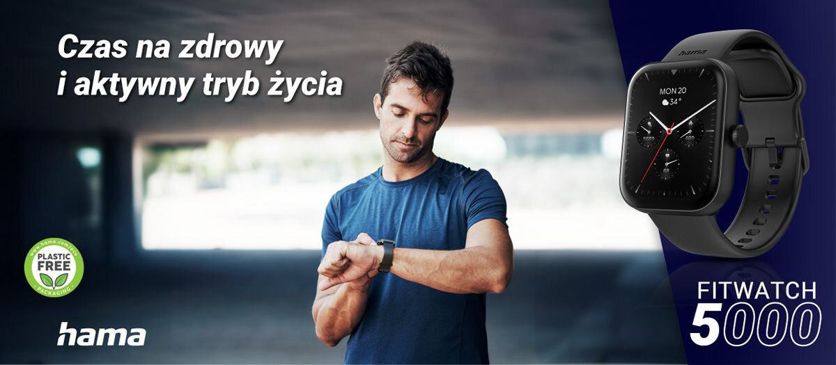 Smartwatch HAMA Fit Watch 5000 Czas na zdrowy i aktywny tryb życia