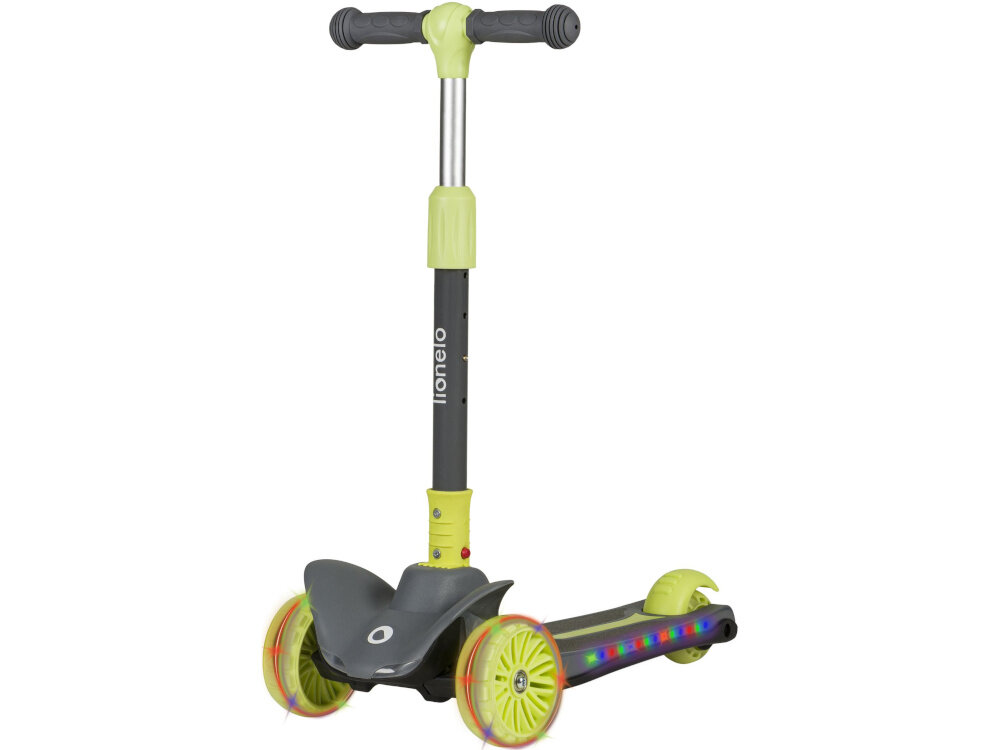 Hulajnoga dla dzieci LIONELO Timmy Szaro-limonkowy dla dzieci w wieku od 3 lat niepowtarzalny design funkcjonalnosc niezapomniana frajda ergonomiczna konstrukcja solidne materialy dla dzieci w wieku od 3 lat rozwoj koordynacji ruchowej rownowagi kondycji uniwersalny design dla chlopcow dla dziewczynek