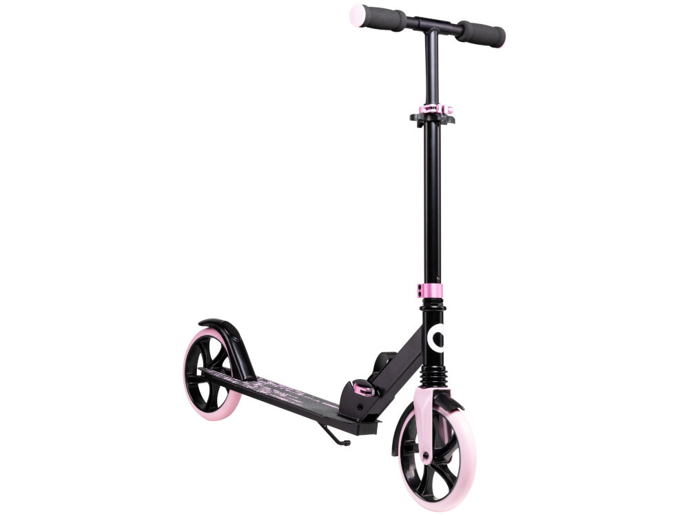 Hulajnoga dla dzieci LIONELO Luca Czarno-różowy styl bezpieczenstwo wygoda deck antyposlizgowa wykladzina lekka 4,1 kg