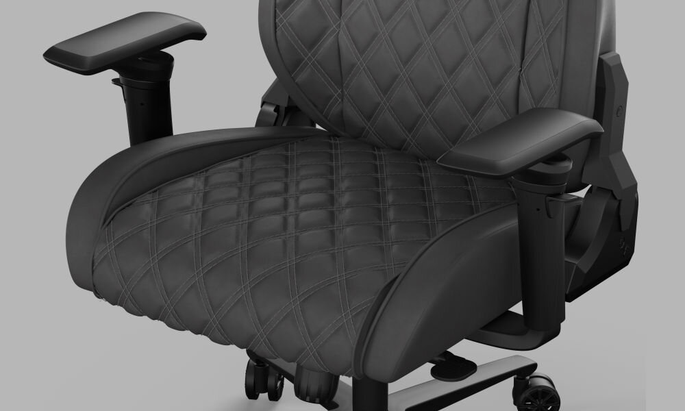 Fotel CORSAIR TC500 Luxe Grafitowy siedzisko na siwym tle fotel zaprojektowany z myślą o wygodzie użytkowników o różnej budowie ciała szerokie siedzisko o wymiarach ok. 59 x 50 cm regulowana wysokość siedziska od 42 do 52 cm
					fotel jest dobrym wyborem dla osób o wzroście ok. 188 cm siedzisko zostało wypełnione wyprofilowaną pianką fotel oferuje ergonomiczne wsparcie pleców