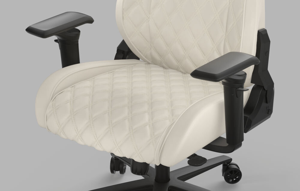 Fotel CORSAIR TC500 Luxe Kremowy siedzisko na siwym tle fotel zaprojektowany z myślą o wygodzie użytkowników o różnej budowie ciała szerokie siedzisko o wymiarach ok. 59 x 50 cm regulowana wysokość siedziska od 42 do 52 cm
fotel jest dobrym wyborem dla osób o wzroście ok. 188 cm siedzisko zostało wypełnione wyprofilowaną pianką fotel oferuje ergonomiczne wsparcie pleców