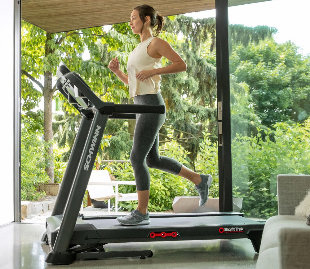 Bieżnia elektryczna SCHWINN 510T 1939W 16km-h efektywny trening w domu wszechstronny trening amortyzacja komfort bieganie zdrowie kodycja