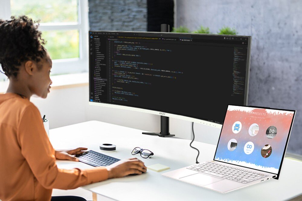 Monitor MSI Modern MD342CQPW 34 3440x1440px 120Hz 1 ms [MPRT] Curved złącze USB Type-C Power Delivery moc