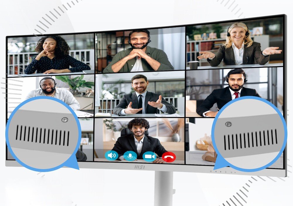 Monitor MSI Modern MD342CQPW 34 3440x1440px 120Hz 1 ms [MPRT] Curved głośniki moc dźwięk audio