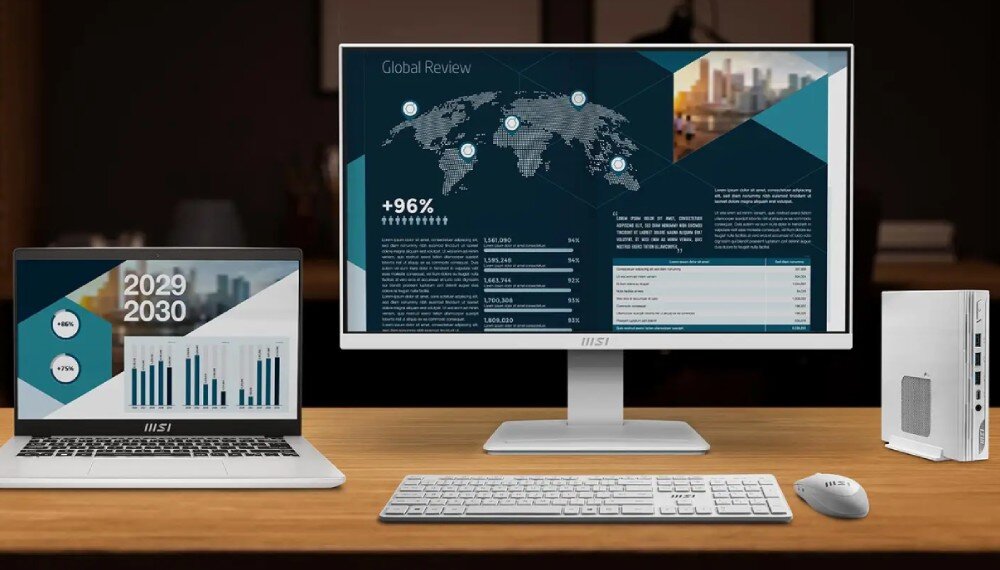 Monitor MSI Pro MP2412W 23.8 1920x1080px 100Hz 1 ms [MPRT] porty złącza podłączenie