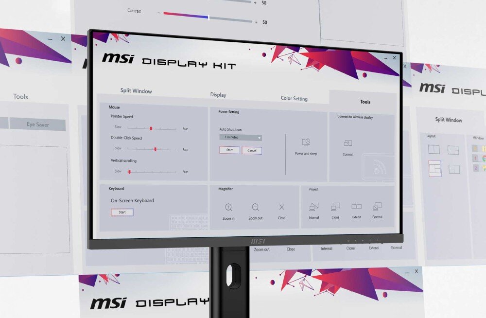 Monitor MSI Pro MP273QP E2 27 2560x1440px IPS 100Hz 1 ms [MPRT] oprogramowanie narzędzia funkcje