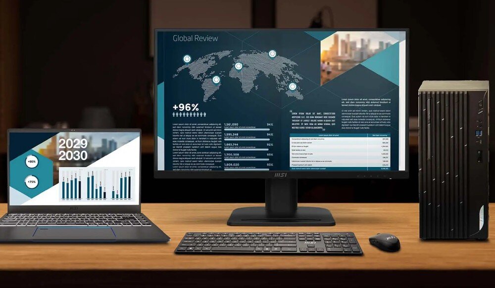 Monitor MSI Pro MP273QP E2 27 2560x1440px IPS 100Hz 1 ms [MPRT] porty złącza podłączenie miejsce na smartfon