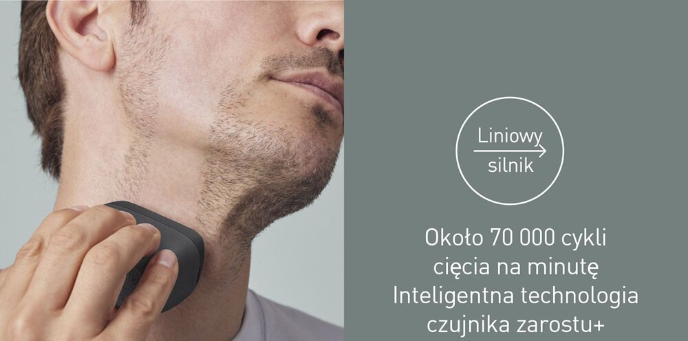 Golarka PANASONIC ES-PV3B-K803 Na mokro i sucho aż 70 000 ruchów tnących, płynne i równomierne działanie, bez utraty mocy, golenie bez szarpania