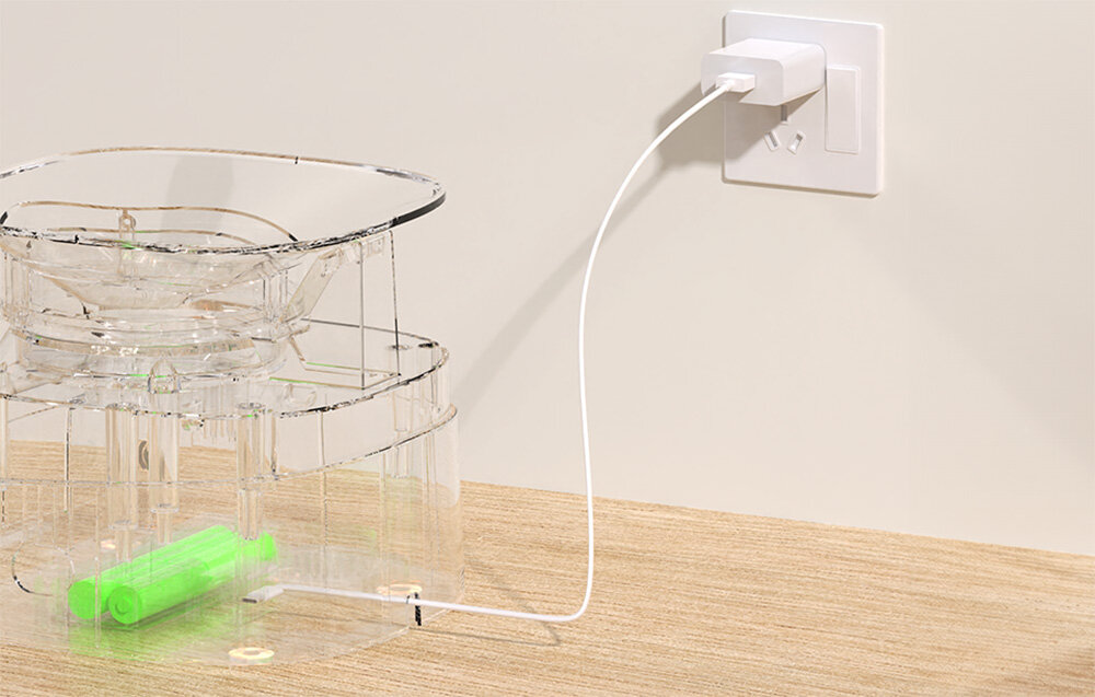 Automatyczny dozownik karmy ROJECO Button 4L zasilanie prąd stały baterie AA przycisk karmienia