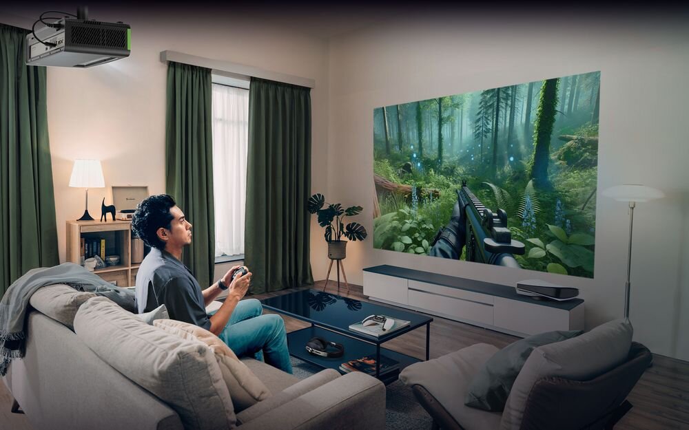 Projektor VIEWSONIC X1-4K Pro 3300 LED lumenów technologia LED jasny obraz, projektor wyświetlający obraz na ścianie