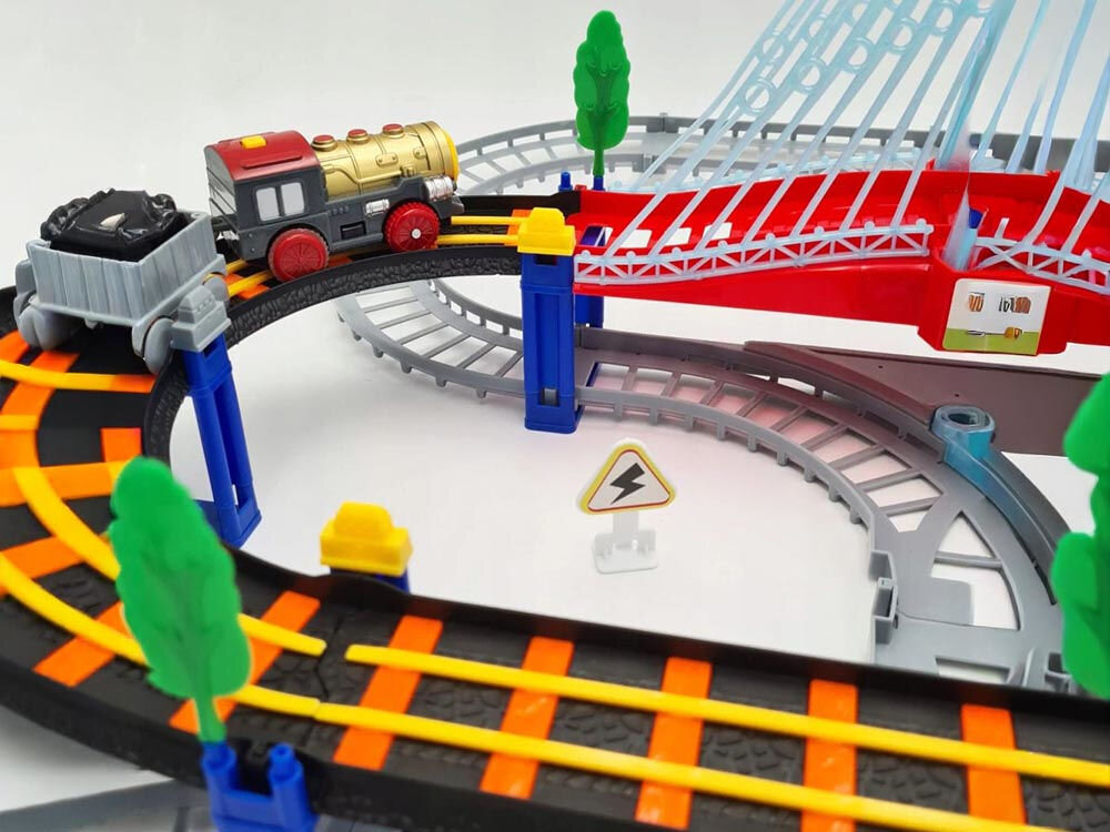 Kolejka EXTRALINK Kids Track King EX.39838 zbliżenie na kolejkę jasne tło