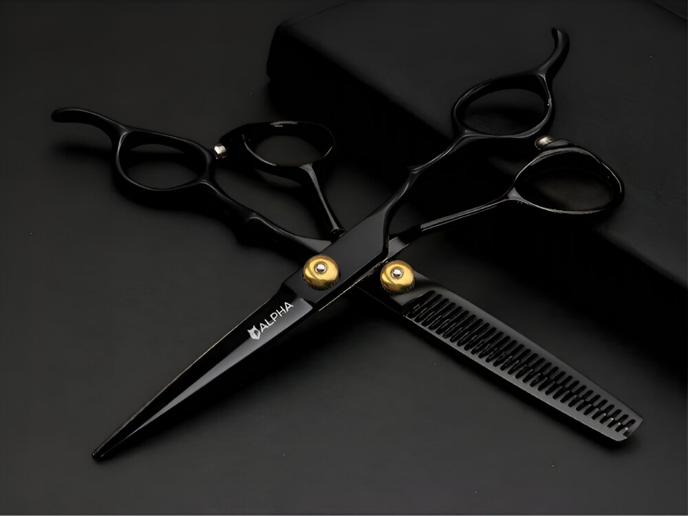 Zestaw ALPHA Barberski BAR-02 stal nierdzewna, laserowo wycinane szlifowane ostrza, dokładne cięcie