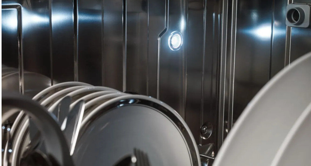 Zmywarka ASKO DWCBI231.S/1 Oświetlenie wnętrza LED jasne światło wszystko widoczne energooszczędne diody