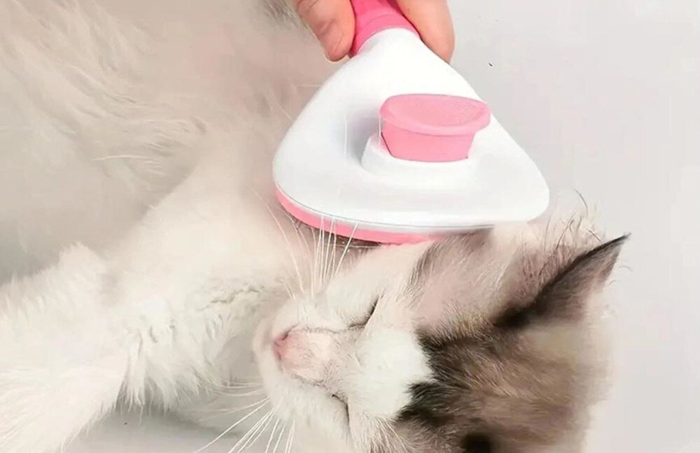 Szczotka do sierści EXTRALINK PET-817 Estetyka i wygoda Różowa kolorystyka łatwe do odnalezienia drobne udogodnienie pielęgnacja