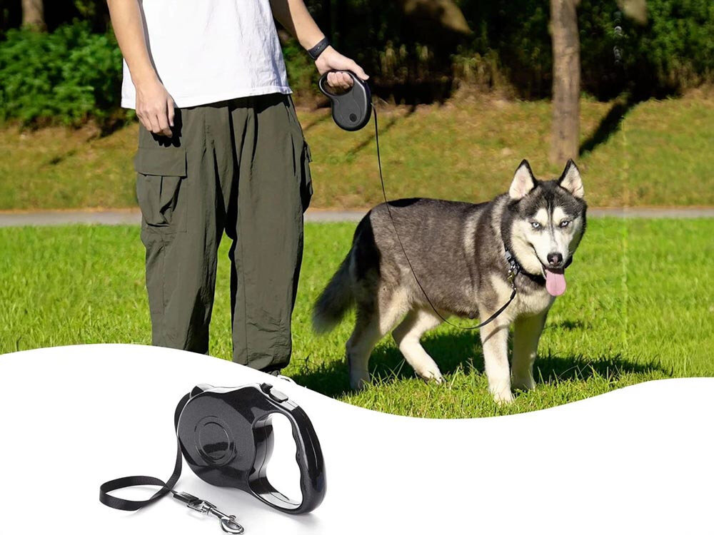 Smycz EXTRALINK PET-829 S (5 m - 15 kg) Ciemnoróżowy Swoboda ruchu długość kontrola komfort wygoda