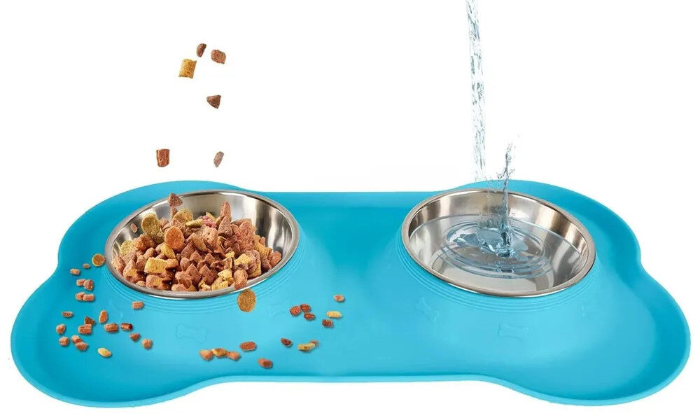 Miska EXTRALINK PET-838 Wygoda w codziennym karmieniu Podwójna miska serwować jednocześnie wodę i karmę wspiera porządek 